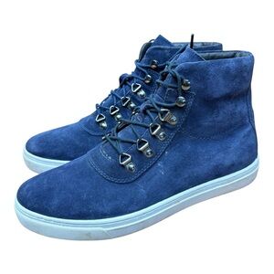 HELM Boots The Charlie Navy Blue Suede Men's size 9.5 High-Top Sneakers